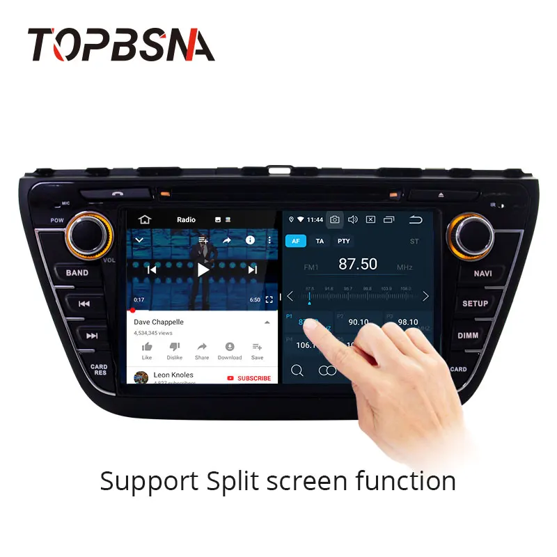 Cheap TOPBSNA 8 inch Android 9.0 Car DVD Player For Suzuki SX4 S-Cross 2014 2015 2016 WIFI Multimedia GPS Stereo 2 Din Car Radio Audio 1