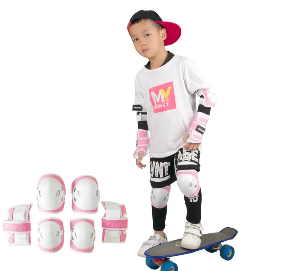Knee And Elbow Pads Set For 0-8 Years Children Skating Roller Balance Car Wrist Guards Anti-Fall Protection | Красота и здоровье