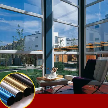 

Privacy One Way Mirror Window Tint Film Solar Insulate Glass Reflection Sticker