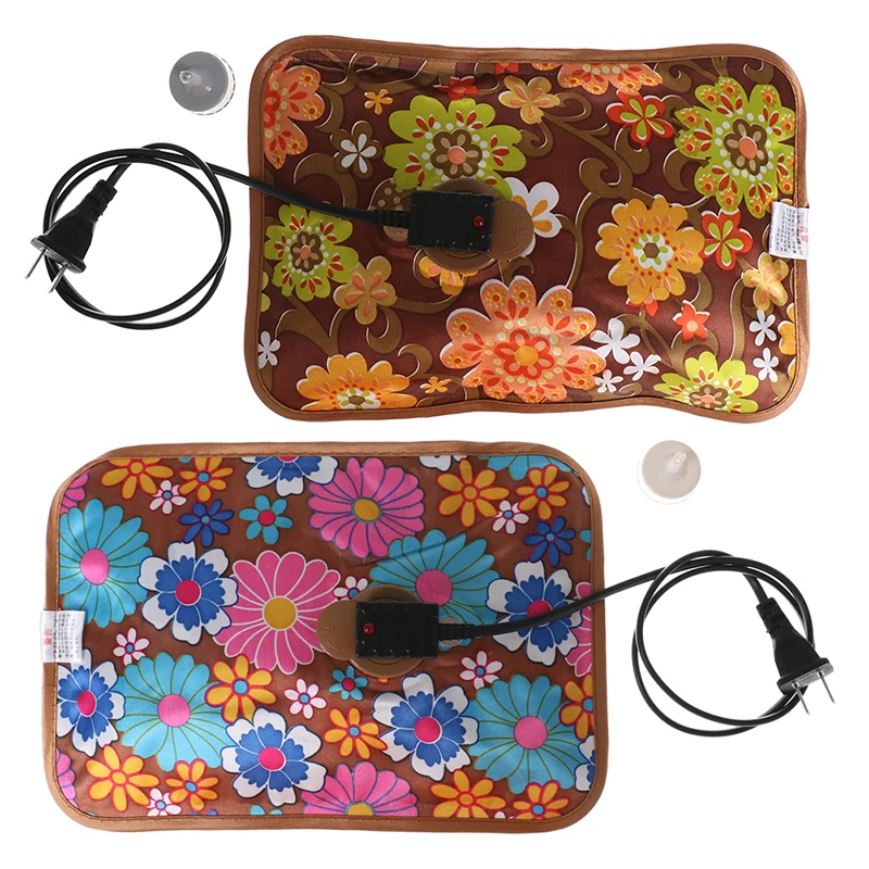 Bolsa de agua caliente eléctrica recargable, calentador de manos con flores, bolsa de agua caliente, 1 ud.