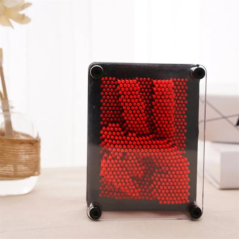 ГОРЯЧАЯ Детская забавная игрушка пластиковая 3D DIY модель антистресс клон отпечаток пальца иглы слизи рук Плесень Детские развивающие игрушки CUN 668 - Цвет: red S
