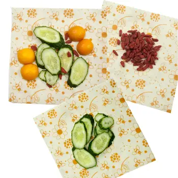 

FDA Food Grade Beeswax Food Preservation Cloth Reusable,Beeswax Plastic Free,Eco Friendly Keep Food Fresh