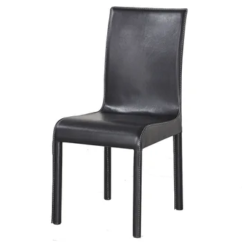 

Special fashion simple modern leather dining chair hotel restaurant dining table office home black white stool back chair