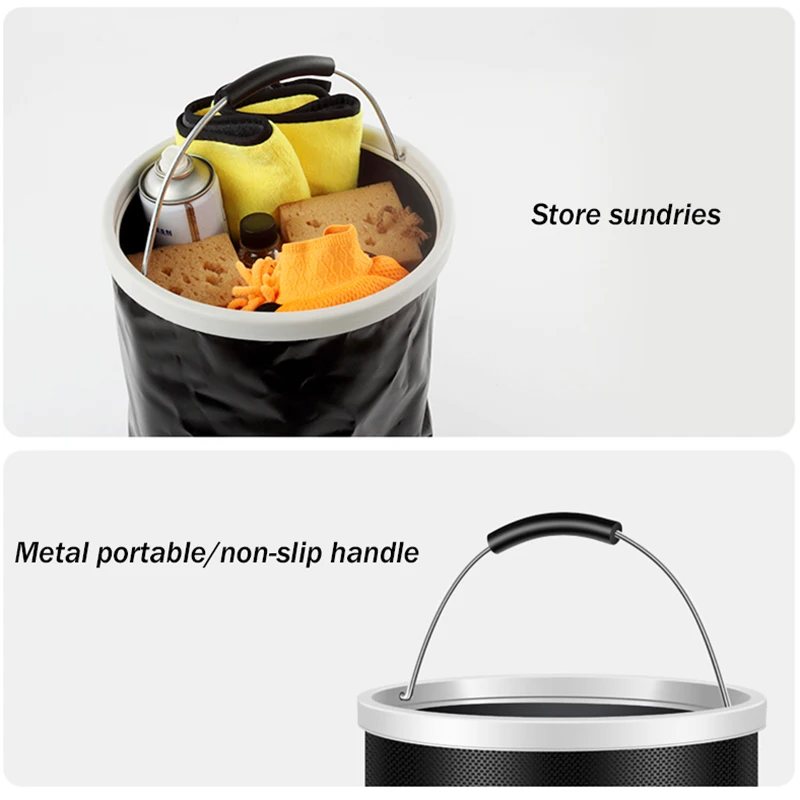 20L Thickening Portable Folding Bucket Outdoor Camping Fishing Bucket Car Storage Container Car Wash Mop Cleaning Tool folding bucket water bucket car wash bucket