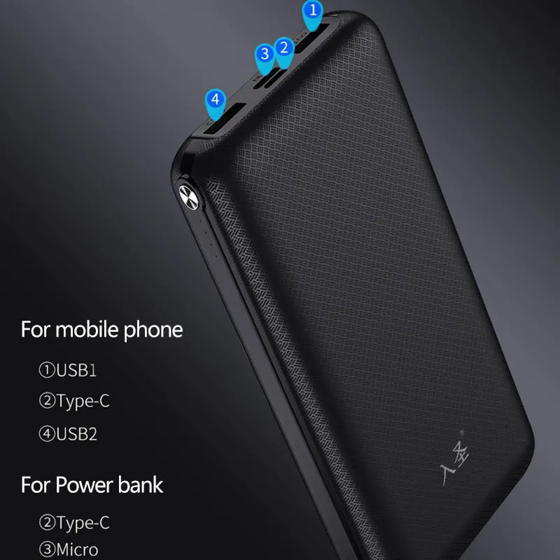 Power Bank 20000mAh 18W PD QC3.0 светодиодный дисплей с быстрой зарядкой Внешнее зарядное устройство для Iphone Xiaomi samsung power bank