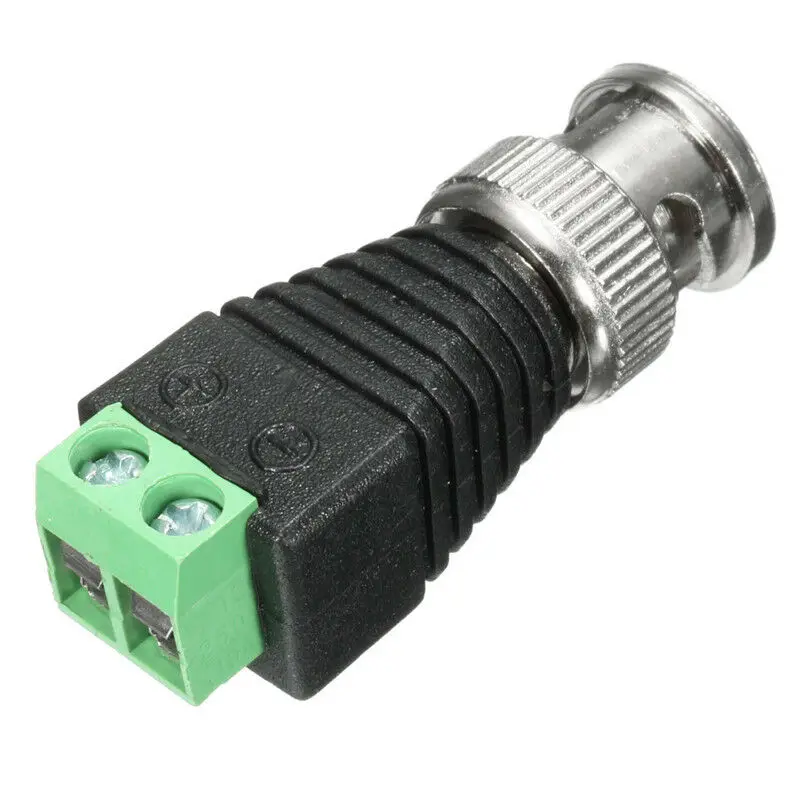 10 шт./лот мужской Коаксиальный CAT5 коаксиальный кабель BNC разъем адаптера камеры CCTV видео балун 4x1,2 см