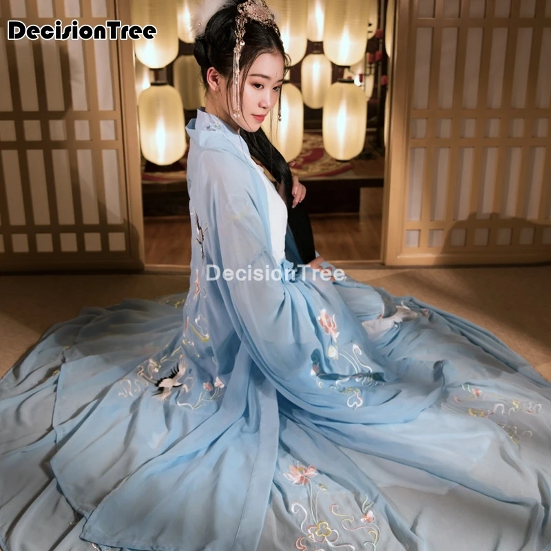 

2022 chinese traditional women hanfu coat chinese fairy dress hanfu cloak tang dynasty chinese ancient costume princess suits