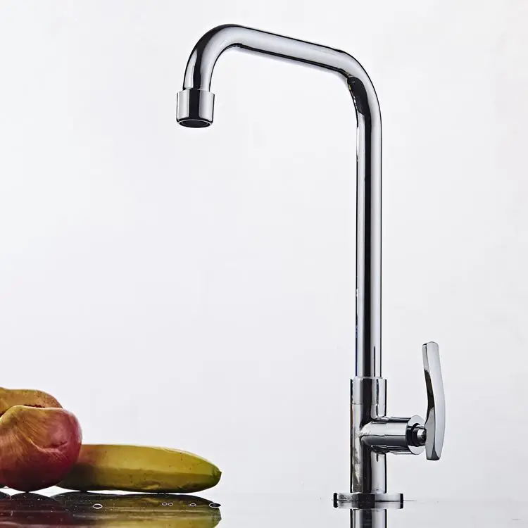 

Sink Faucet Wholesale Special Offer Copper Kitchen Faucet Chrome-Plated Silver Single Cold Da Wan Guan Tap