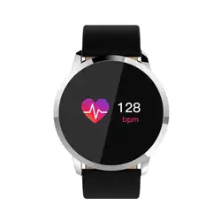 Модные мужские Смарт-часы Q8 OLED цветной экран фитнес-трекер пульсометр Монитор артериального давления Smartwatch для iOS Android