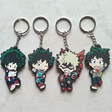 Резиновый японский аниме мой герой колледж брелок Зеленая долина из длинной xiao jiu кольцо для ключей с сумочкой кулон