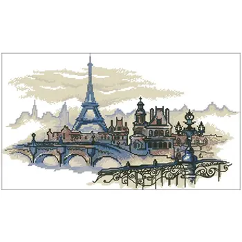 

Vision of Paris patterns Counted Cross Stitch 11CT 14CT 18CT DIY Cross Stitch Kits Embroidery Needlework Sets home decor