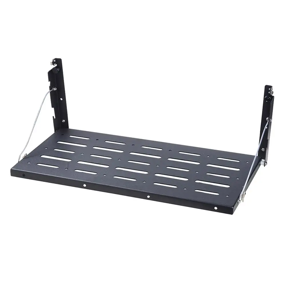 Metal Tailgate Table Rear Door Cargo Luggage Carrier Foldable Shelf Storage Rack for Jeep Wrangler JK 2007-