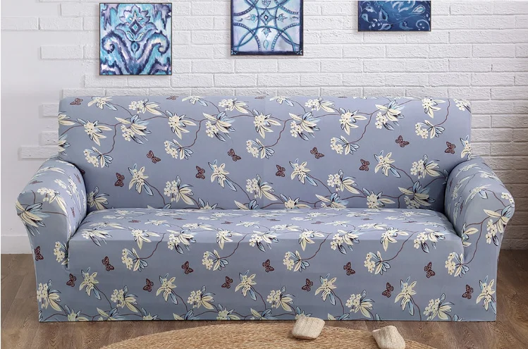 Эластичный чехол на диван для Гостиная секционные мягкие чехлы Защитный чехол для мебели, для дивана чехол стрейч спандекс 1/2/3/4 местный - Цвет: sofa cover 01