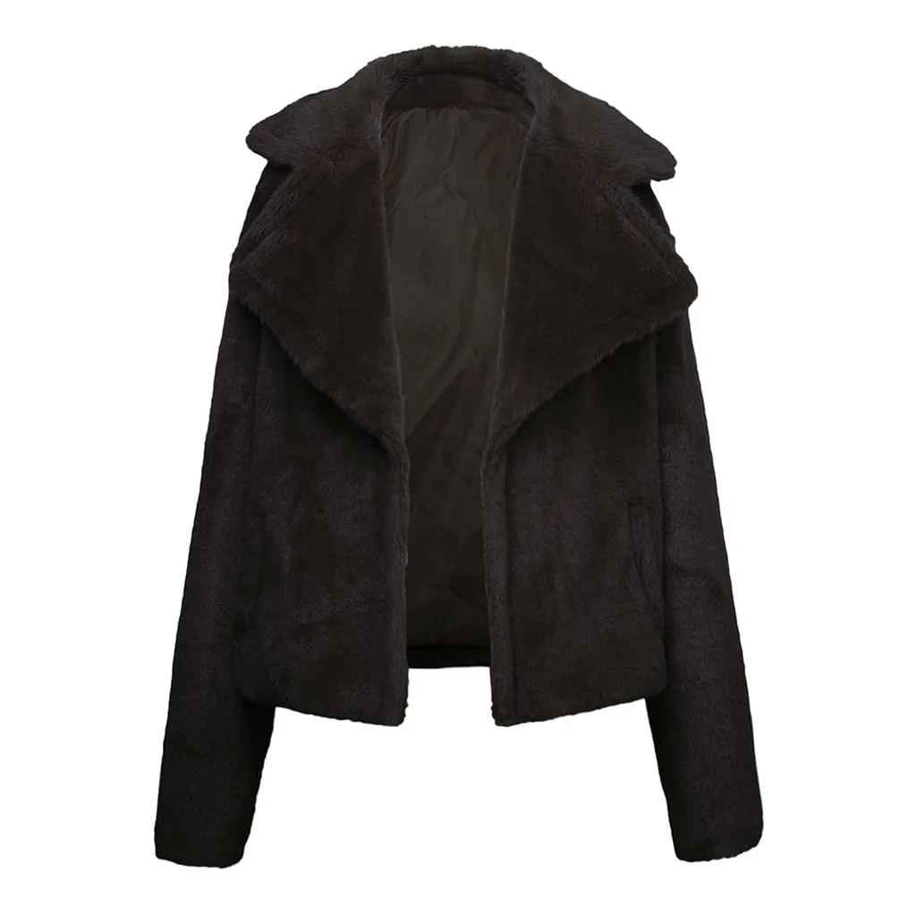 JAYCOSIN повседневное меховое пальто из искусственного меха Женское пальто из искусственного меха женское короткое пальто зимняя одежда Вечерние пальто из черного меха 9902
