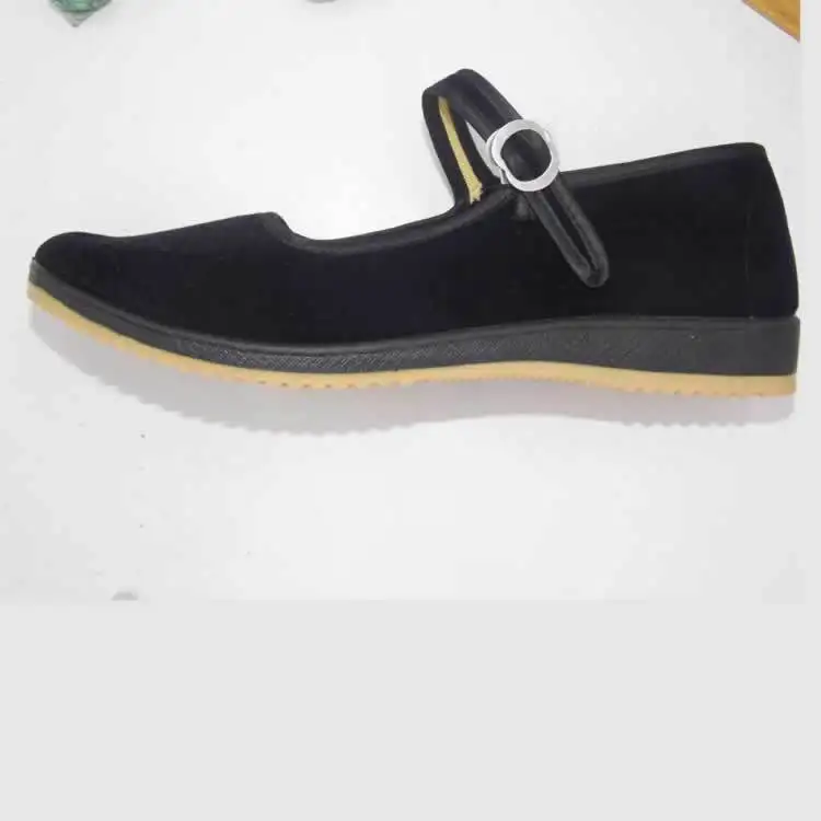 

Rui Fuhua Old Beijing Cloth Shoes Sling Shoes Flat Suede A- line qian kou Single Shoes Liuwan Employee Work Women's