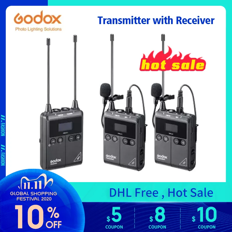 Передатчик Godox WMicS1 с приемником UHF Беспроводная микрофонная система без забот