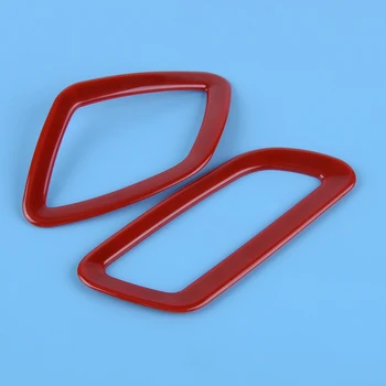 

beler 2PCS Red ABS Front Upper Dashboard Air Condition Vent Outlet Decoration Cover Trim Frame Fit for Jeep Renegade 2014-2019