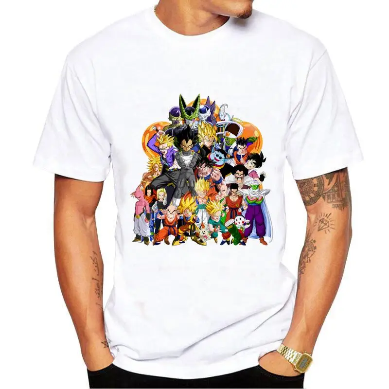 2019 Новая модная мужская футболка Dragon Ball Z Goku короткий рукав круглый вырез Супер