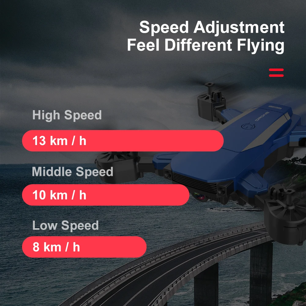 Quadcopter sem Fio Quadcopter para Crianças Brinquedos de Presente Drone com 4k Nova Câmera Wifi Fpv Helicóptero Dobrável F84 rc hd 11 RC Quadcopter