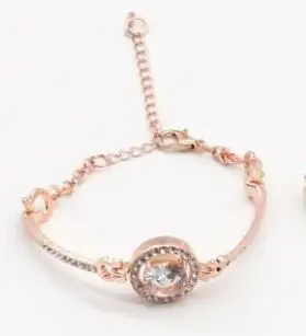 Rose Gold 2 Оптом 5 шт. модные браслеты из нержавеющей стали в серебре, золото, розовое золото невесты Вечерние Подарочный браслет ювелирные изделия SL027 - Окраска металла: Rose Gold 2