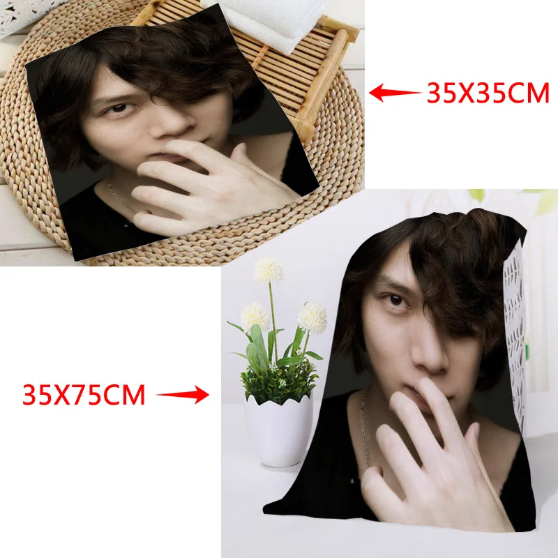 35x35 см, 35x75 см на заказ KPOP Super Junior Kim HeeChul печатные квадратные полотенца микрофибра Абсорбирующая сушка банные полотенца мочалка - Цвет: 5