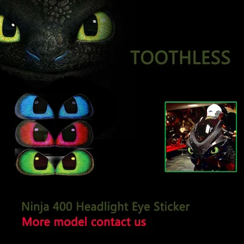 

For Kawasaki Ninja 400 2018 2019 2020 How to Train Your Dragon Eyes Toothless Stickers Motorcycle Headlight 3D Head Lamp