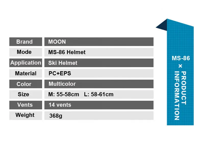 MOON, лыжный шлем, цельный, литой, лыжный шлем для взрослых и детей, снежный шлем, безопасный скейтборд, лыжный шлем для сноуборда