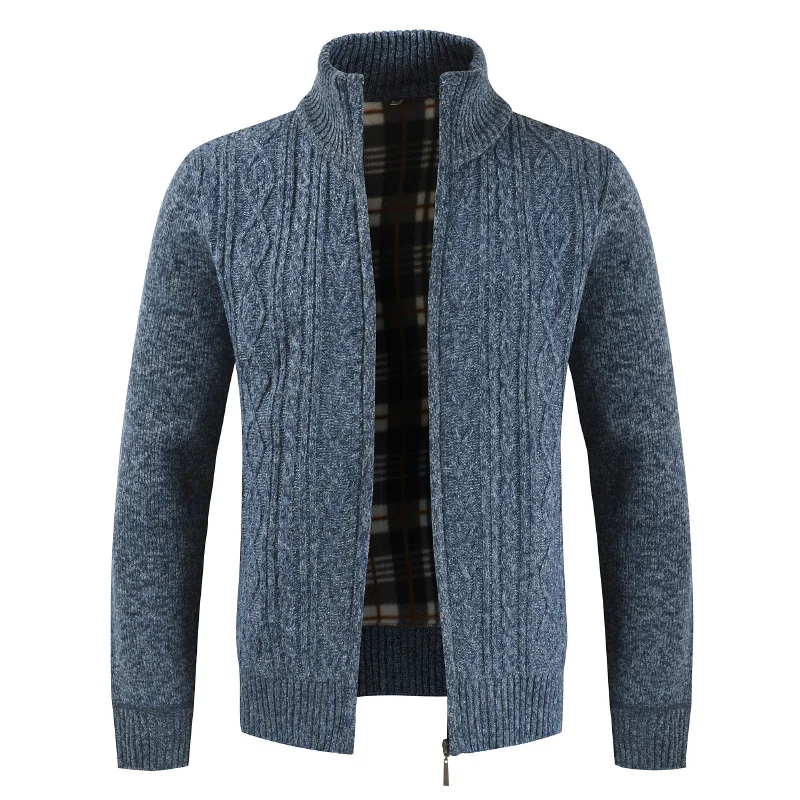 Zip Up Knitted Sweater Cardigan Stand Collar Men Sweater Coat men clothing Sweater Jacket Vintage Knitwear Tops Autumn Cardigan Zip Up Knitted Sweater Cardigan Stand Collar Men Sweater Coat men clothing Sweater Jacket Vintage Knitwear Tops Autumn Cardigan