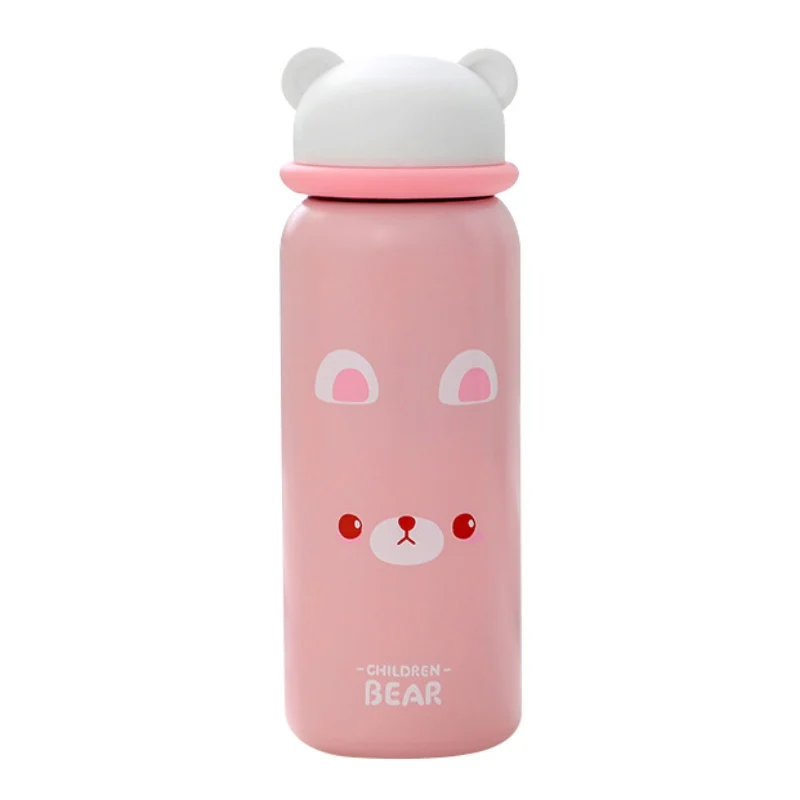 Portable Thermos Stainless Steel Cute Rabbit Insulation Water Bottle Sweet Lovely Pink Leak-Proof Vacuum Flasks Thermos Bottle