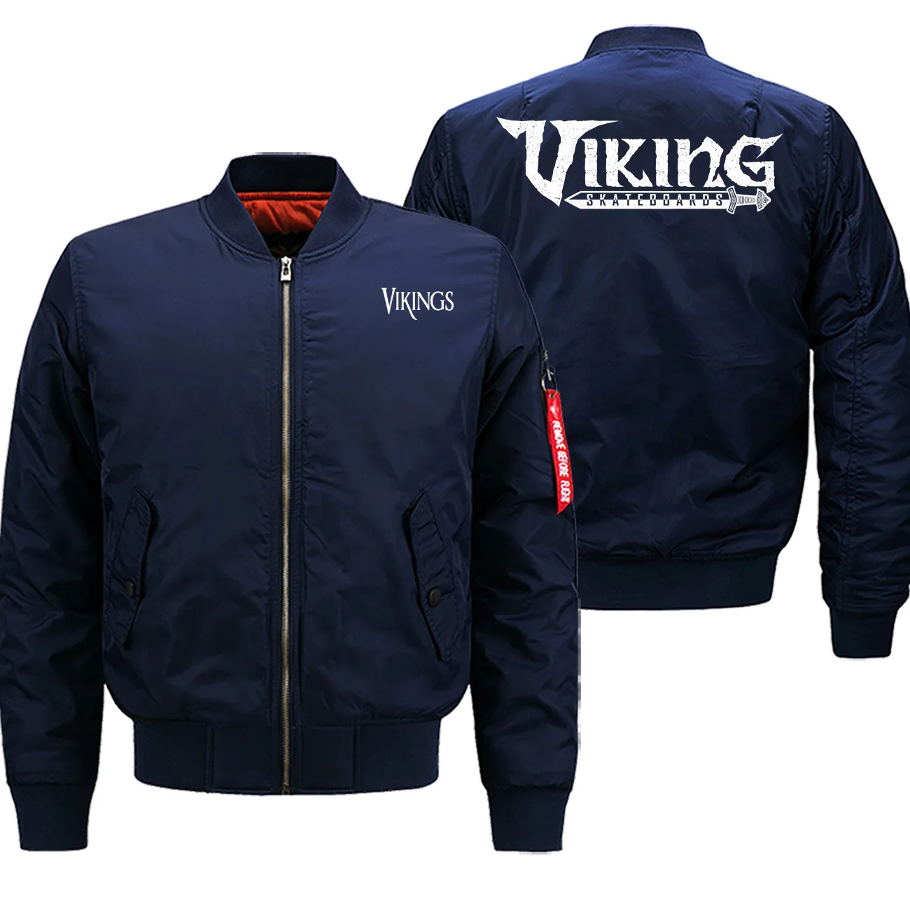 Vikings куртка с принтом Мужская Уличная Хип Хоп зимняя модная мотоциклетная куртка-бомбер горячая Распродажа куртки теплая одежда Высокое качество - Цвет: dark blue5