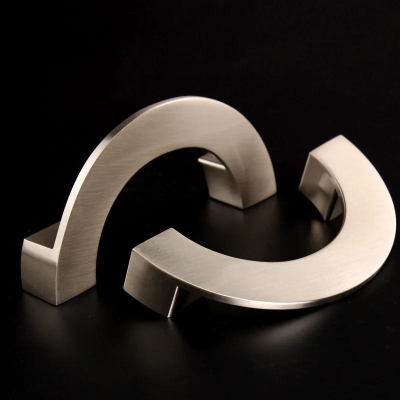 Полукруговая мебель для ящиков и шкафов скрытая Встраиваемая ручка Nckel