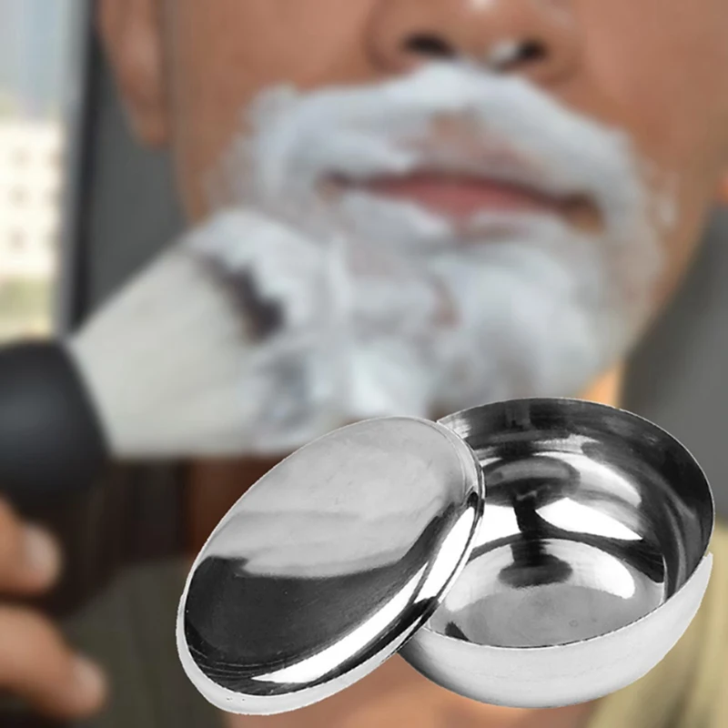 Stainless Steel Shaving Soap Bowl Double Edge Razor Brush Stand For Classic Safety It Shaving Cream Bowl 10.8*4.9CM
