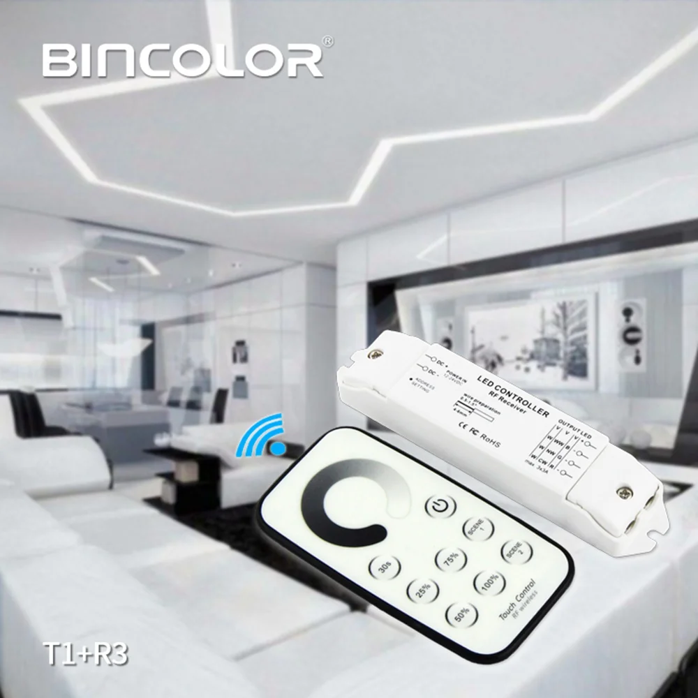 DC12V-24V T1+ R3 мини RF пульт дистанционного управления приемник одноцветная Светодиодная панель регулировки яркости подсветки 3A* 3CH для 5050 светодиодной ленты