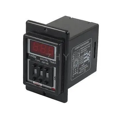 

AC 48V 0.01-9.99 Second Digital Timer Time Delay Relay Black 8 Pin ASY-3D