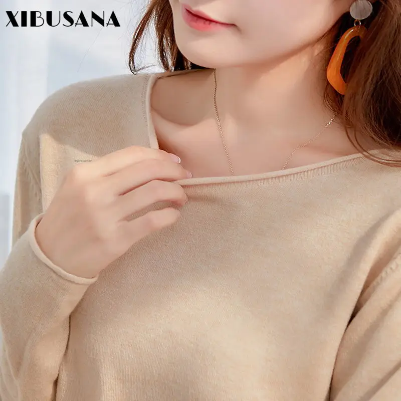 

XIBUSANA 2020 Autumn New Style Sweaters Women Wear Thin Sweaters Round Neck Pullovers Loose Loose Bottoming Shirt Fashion Wild