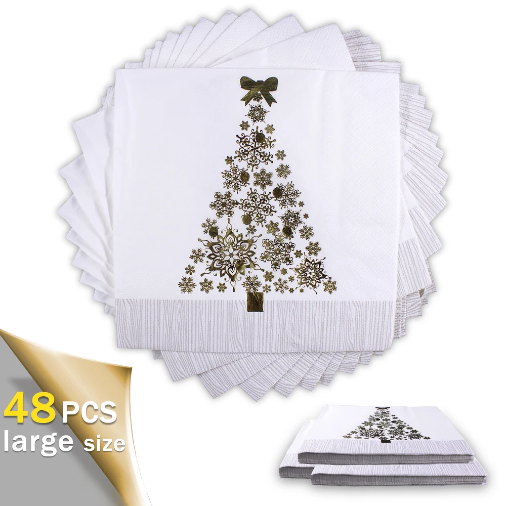 

AIR&TREE-A Christmas Birthday Paper Napkin For Boy Girl Gender Reveal Party Tissue Napkin Decoration Serviettes 20x20cm