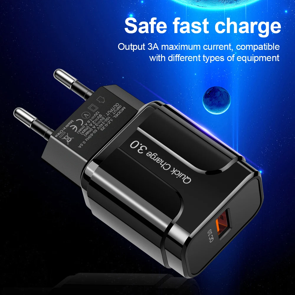 Crauch Quick Charge 3,0 QC3.0 быстрое USB зарядное устройство для iPhone 7 8 Xiaomi samsung S10 huawei EU US настенный адаптер для путешествий зарядное устройство для телефона