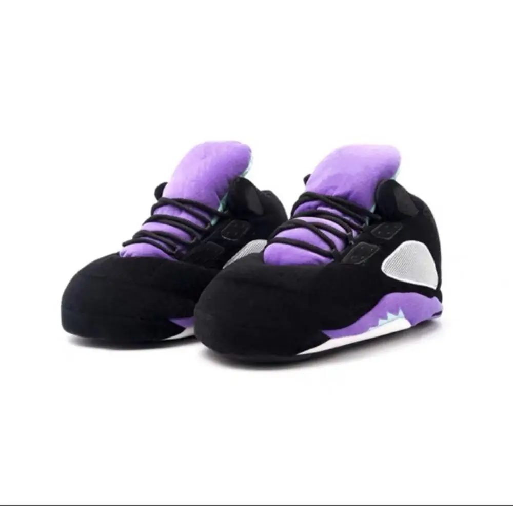 WE·FEEL Fashion Sports Home  Mens Warm Plush   NonSlip Soft Couple Winter Shoes Indoor  Cotton Slippers