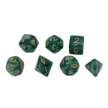 

Bright Color 7 Pcs Set Creative Multi-Faceted Pearl Gemmed Acrylic Dice16-20Mm D4 D6 D8 D10 D12 D20