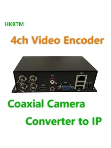 Коаксиальный преобразователь аналогового в IP потокового видео кодировщик RTSP AHD CVI TVI CVBS в Сеть H.264 H.265 CCTV в IP
