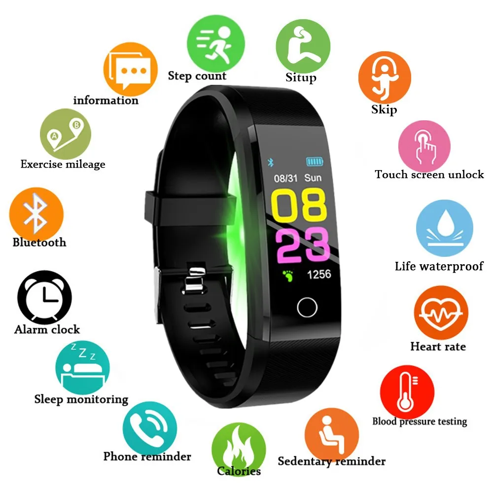 

New Smart Watch Men Women Heart Rate Monitor Blood Pressure Fitness Tracker Smartwatch Sport Watch for ios android +BOX