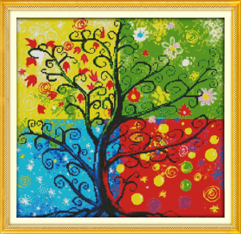 Everlasting love The Money Tree(3) китайские наборы для вышивания крестиком, экологический хлопок, с печатью, 11CT, рождественский магазин, акция продаж