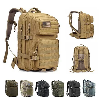 

Monerffi New Practical Tactical Bag Large-capacity Camouflage Outdoor Sports Mountaineering Hiking Fan Backpack Canvas