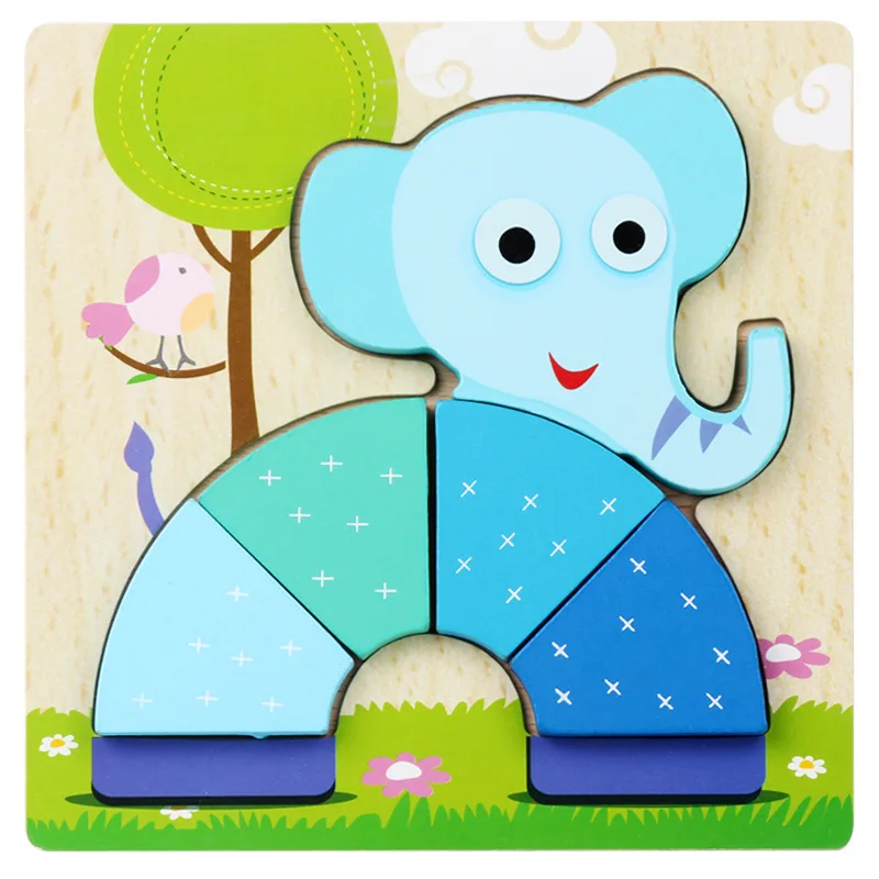 Puzzle Wooden Toys Building For Baby Early Educational (19)