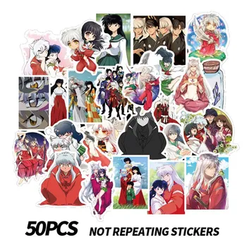 

50Pcs/Set Japanese Anime Inuyasha Paper Sticker Decoration Diary Stickers Scrapbooking Label Bicycle Skate Sticker Set