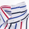 High grade pure cotton non-iron well fit formal men social striped shirts long sleeve  male apparel without chest pocket ► Photo 2/6