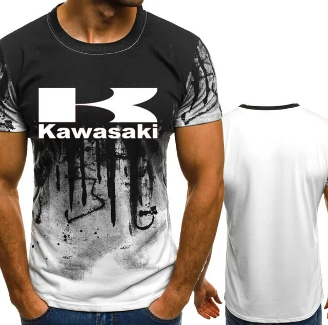 Хлопковые футболки для гоночной команды KAWASAKI, футболка для мотоциклиста, футболка для мотоцикла, Майки ниндзя, дышащие, быстросохнущие, ледяные, холодные ощущения F - Цвет: as picture