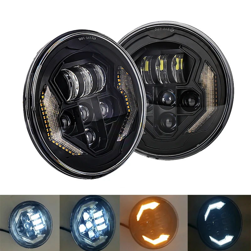 Phare de LED pentagram de 7 pouces pour Jeep Wrangler JG-J007 du fabricant  d'éclairage automobile en Chine - Jiuguang Lighting