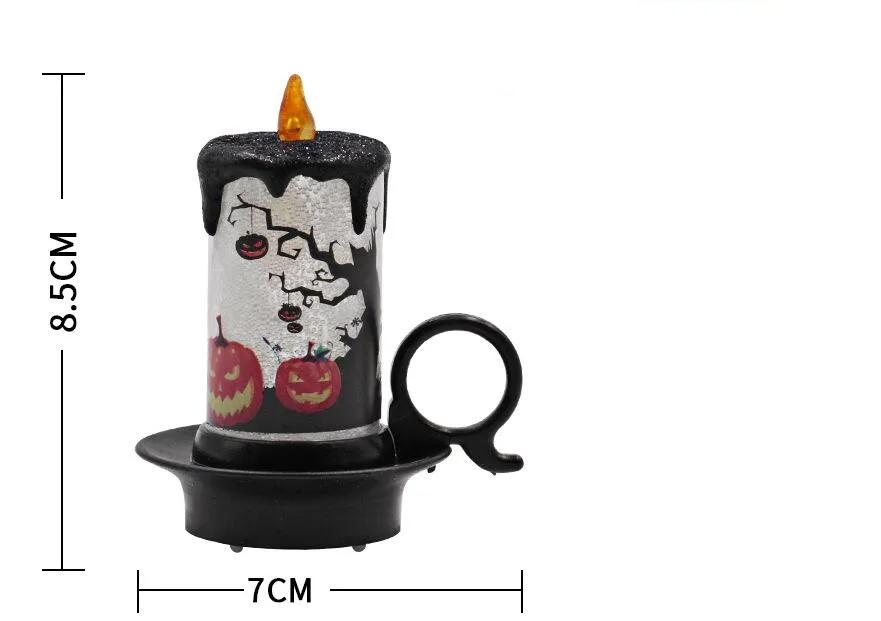 Halloween Decoration Props Candle Lights Festival Atmosphere Props Plastic Candle Cup LED Electronic Neon Candle Light