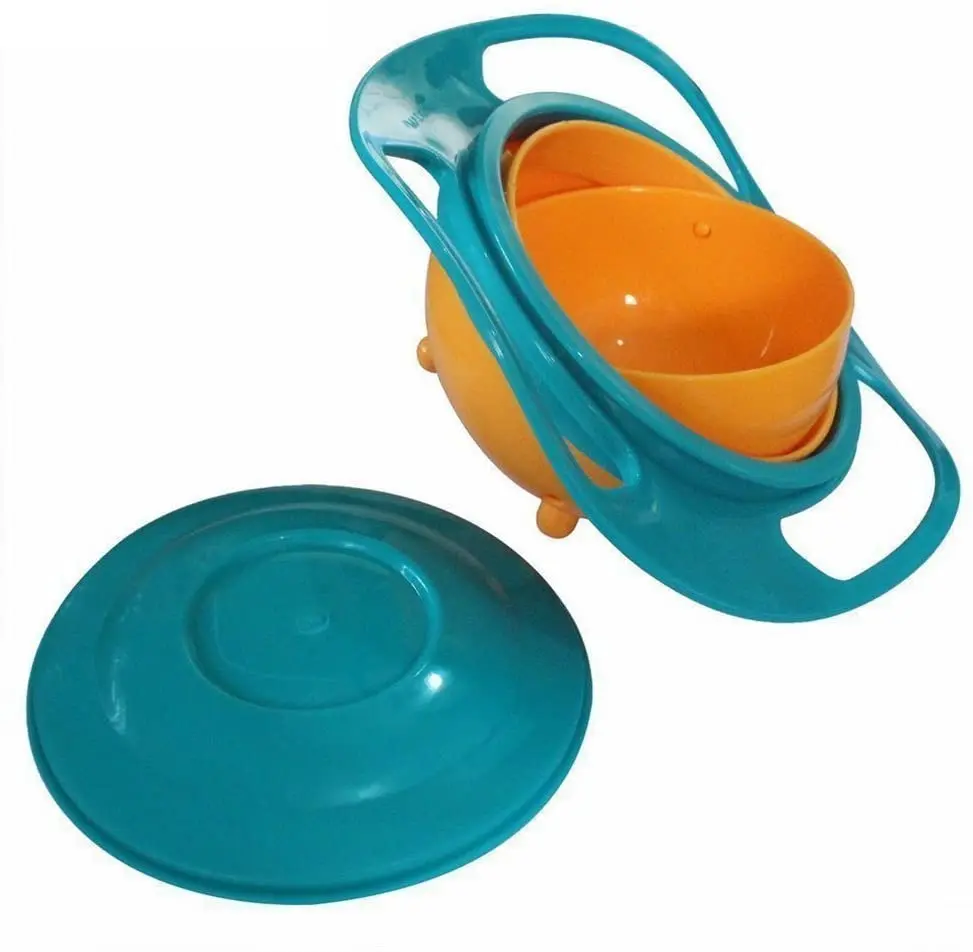 Universal Gyro Bowl Baby Rotating Balance Bowl Gyro Bowl 360 Dgree Rotation Spill Resistant Gyroscopic Toddler